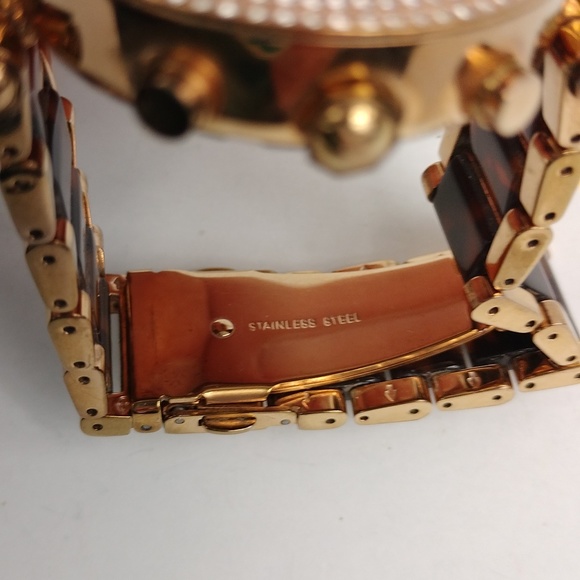 Michael Kors Parker Tortoise Acetate Watch - Picture 9 of 13